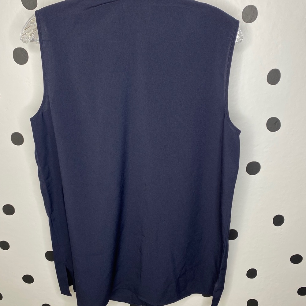 🆕TORY BURCH SLEEVELESS BOW BLOUSE SIZE 12 - Picture 8 of 14